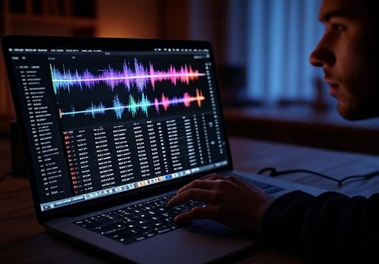 a music curators laptop